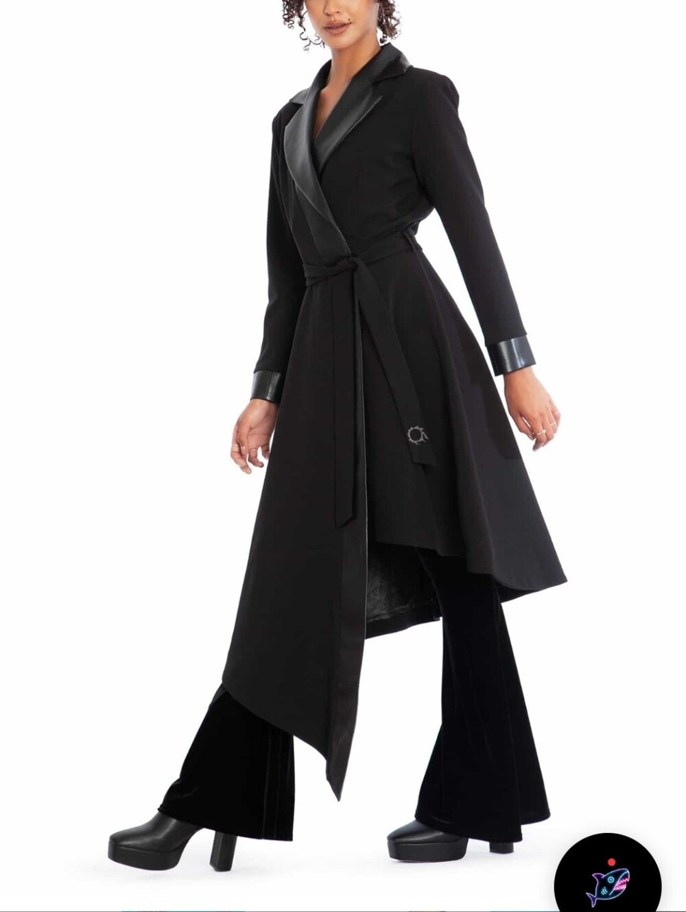 bnwt blackmilk avant garde goth long asymmetrical wrap coat ret $160 xl Us 20